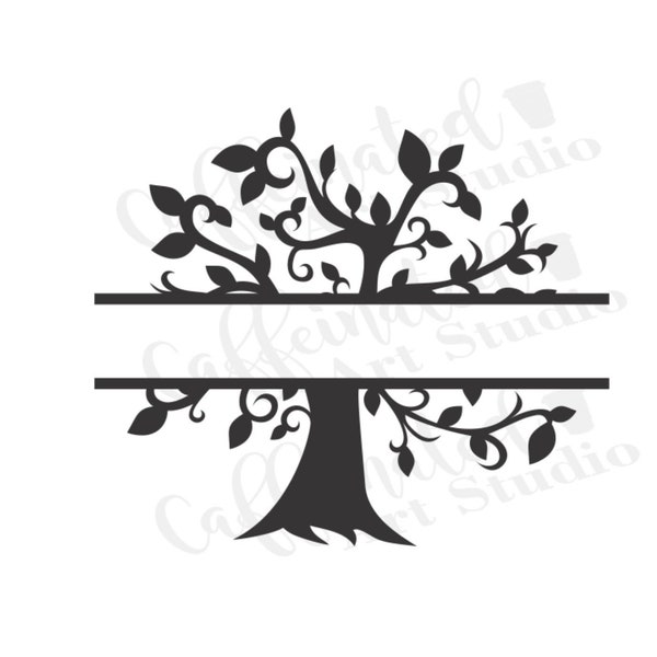 family tree svg / family tree split frame svg / family split frame svg / family monogram svg / Split Monogram svg / digital download