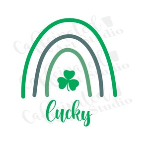 Lucky svg / trébol svg / Día de San Patricio svg / Feliz día de San Patricio / arco iris de la suerte svg / descarga digital