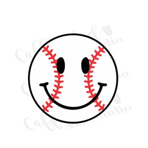Baseball vibes svg / baseball / smiley face svg / Baseball svg / digital download