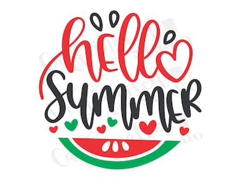 hello Summer svg / Summer svg / hello svg / watermelon svg / Summer sign svg / Porch sign svg / digital download
