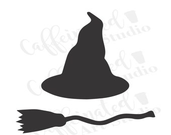 Hexenhut svg / Hexenhut und Besen svg / Hexenbesen svg / digitaler download