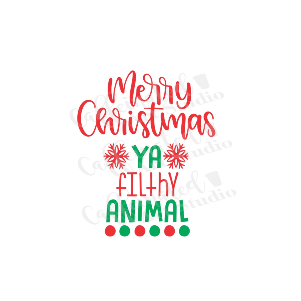 Merry Christmas Ya Filthy Animal Svg / Merry Christmas Svg / - Etsy