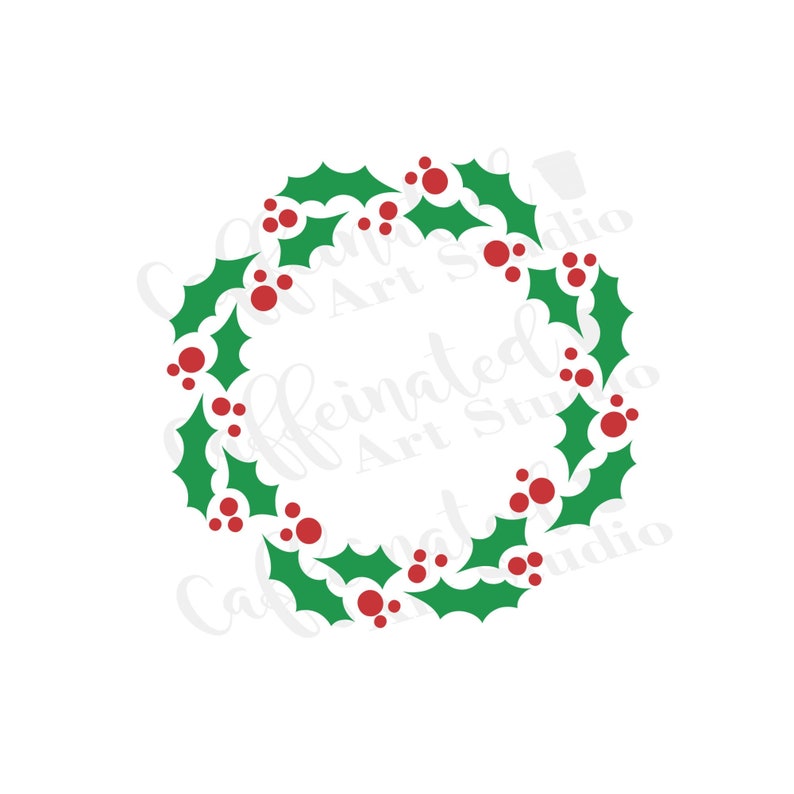 Christmas svg / Christmas wreath svg / wreath svg / digital download image 1