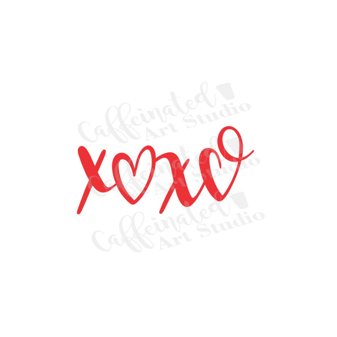 Xoxo Svg / Valentines Day Svg / Heart Svg / Doodle Heart / Digital ...