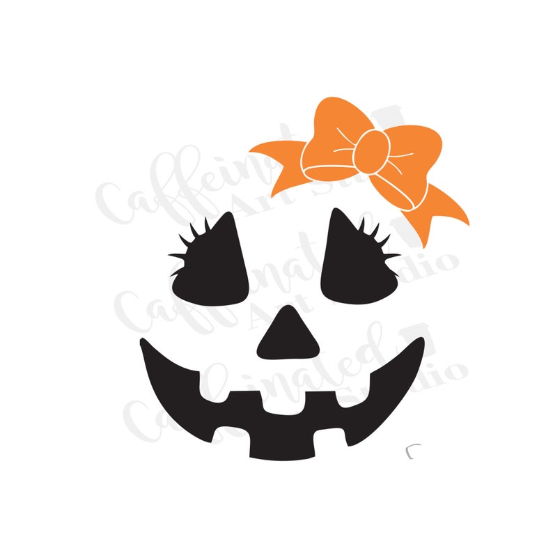 Jackolantern Face Svg / Jackolantern Girl Face Svg /  Etsy