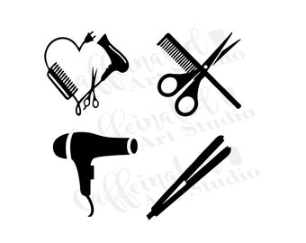 Hairstylist svg / hairdresser svg / hairdresser tools svg / digital download