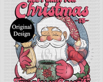 Tamale Santa PNG, Spanish Christmas Design (Digital Download)