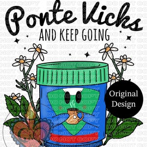 Ponte Vicks Floral PNG, Original Design, Hispanic PNG, Vicks Vapor Rub, Spanish Graphics