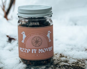 Mieszanka herbat Keep it movin’ | Herbata liściasta | Herbata ziołowa lecznicza | Ekologicznie uprawiana w Kanadzie | Restless Ravens Homestead