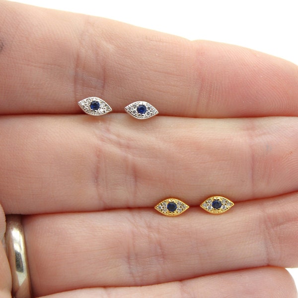 Evil eye anti tarnish earrings