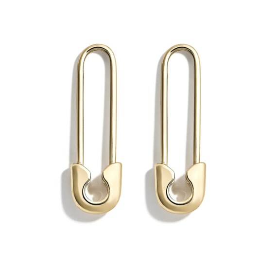 Safety pin clearance dangle earrings