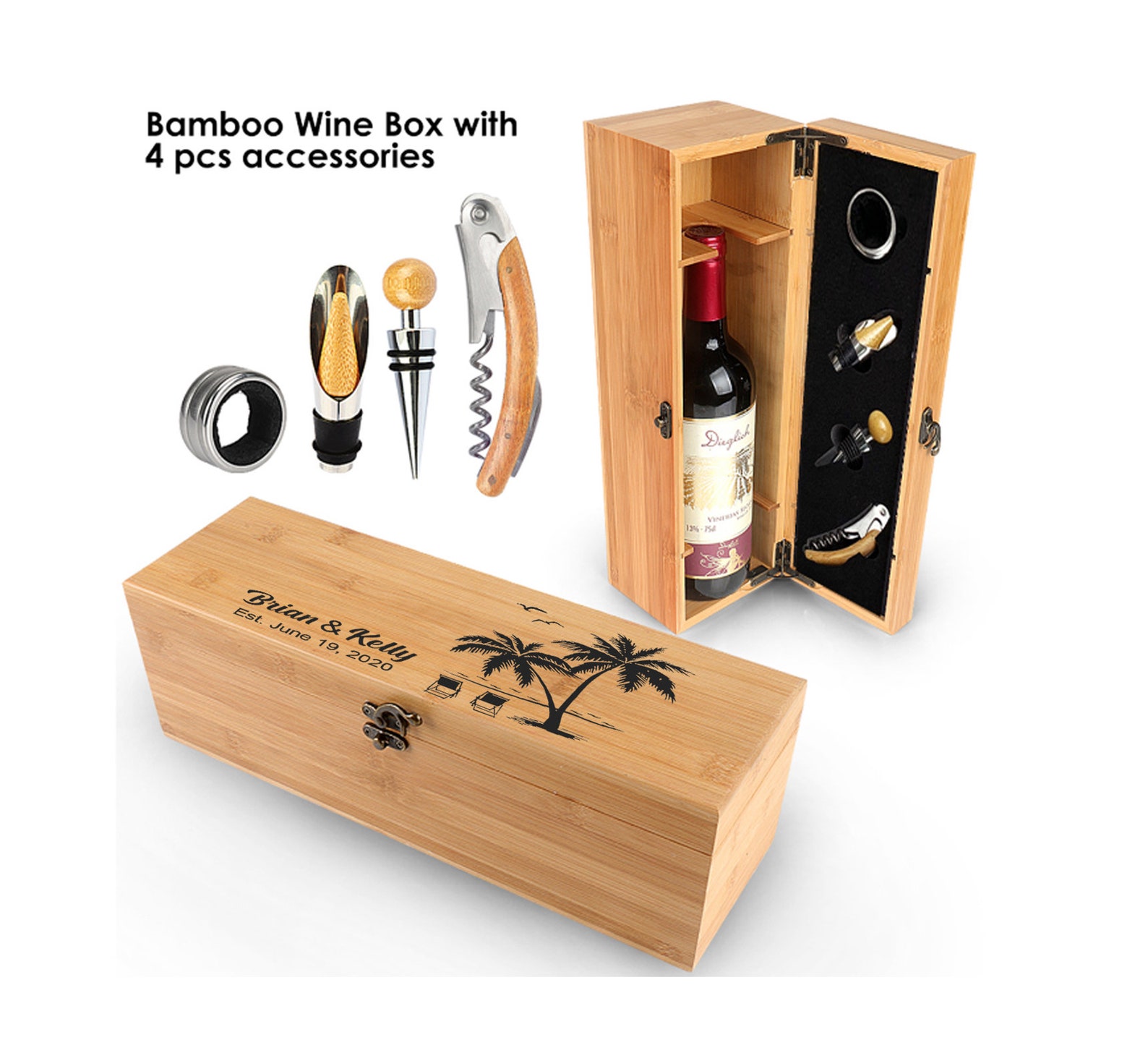 22. Personalized Wooden Wine Box