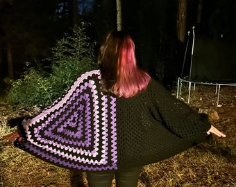 Gehäkelte Strickjacke | Erwachsene Größen