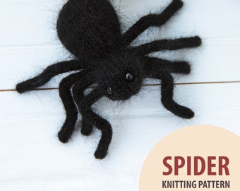 Spider KNITTING PATTERN, Halloween toy knit spider, Tarantula pattern, Halloween knitting toys PDF, Dollar tree crafts diy projects