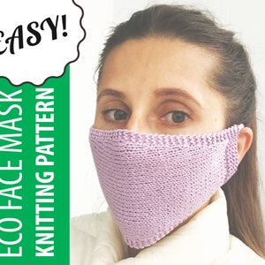 Washable Protective Face Mask Knitting PATTERN - Adults & Kids Reusable ...