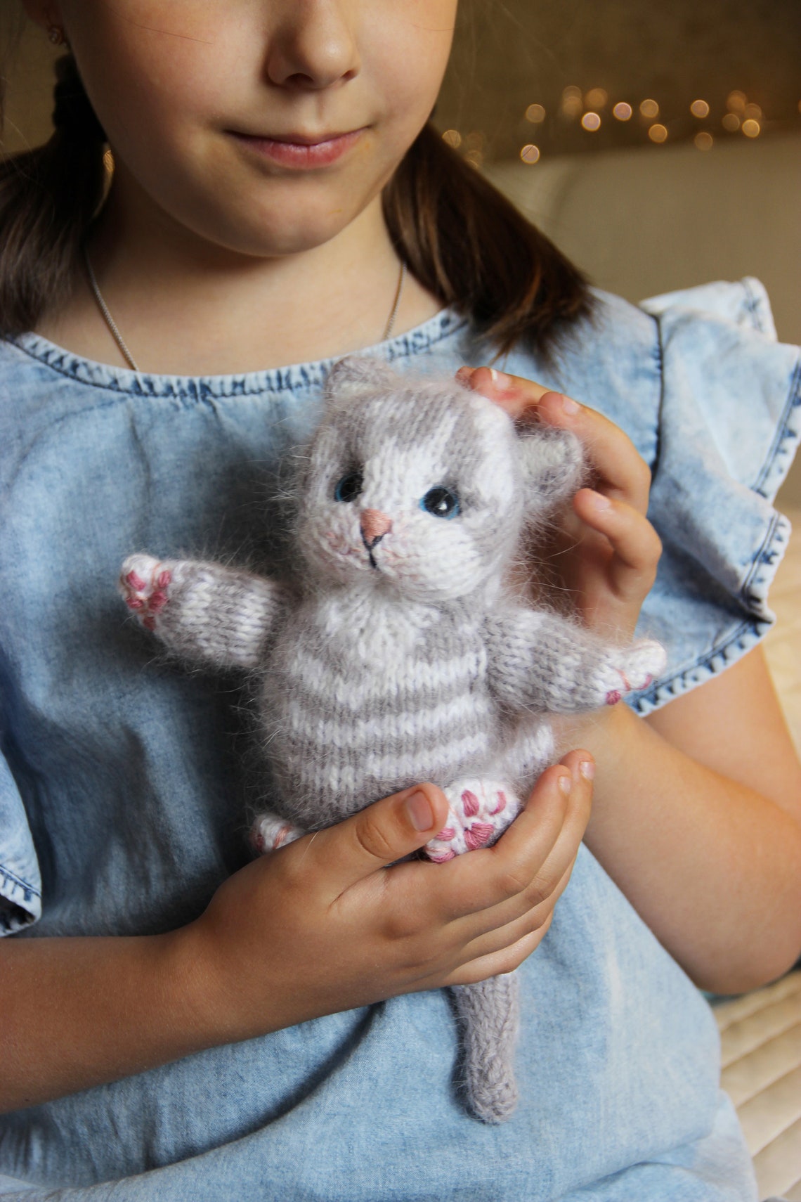 Kitten plush toy Kitten stuffed toy Cat life like toy Cat Etsy