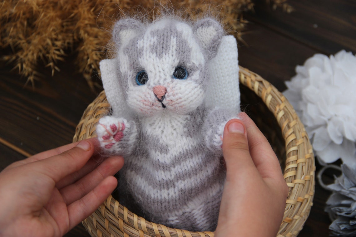 Tabby Cat Plush Plush Kitten Toy Cat Stuffed Animal Plush Etsy