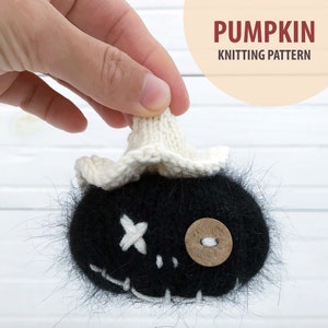 Knitted pumpkins PATTERN, Jack o Lantern craft, Stuffed pumpkin pattern, Pumpkin DIY crafts, Cute halloween crafts, Halloween knit pattern