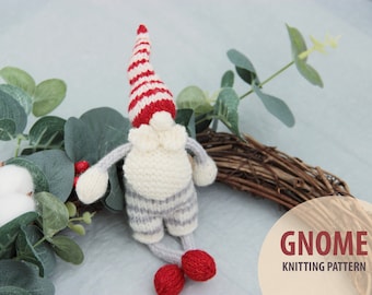 Gnome Stickmönster: Hylla Sitter Tomte (PDF)