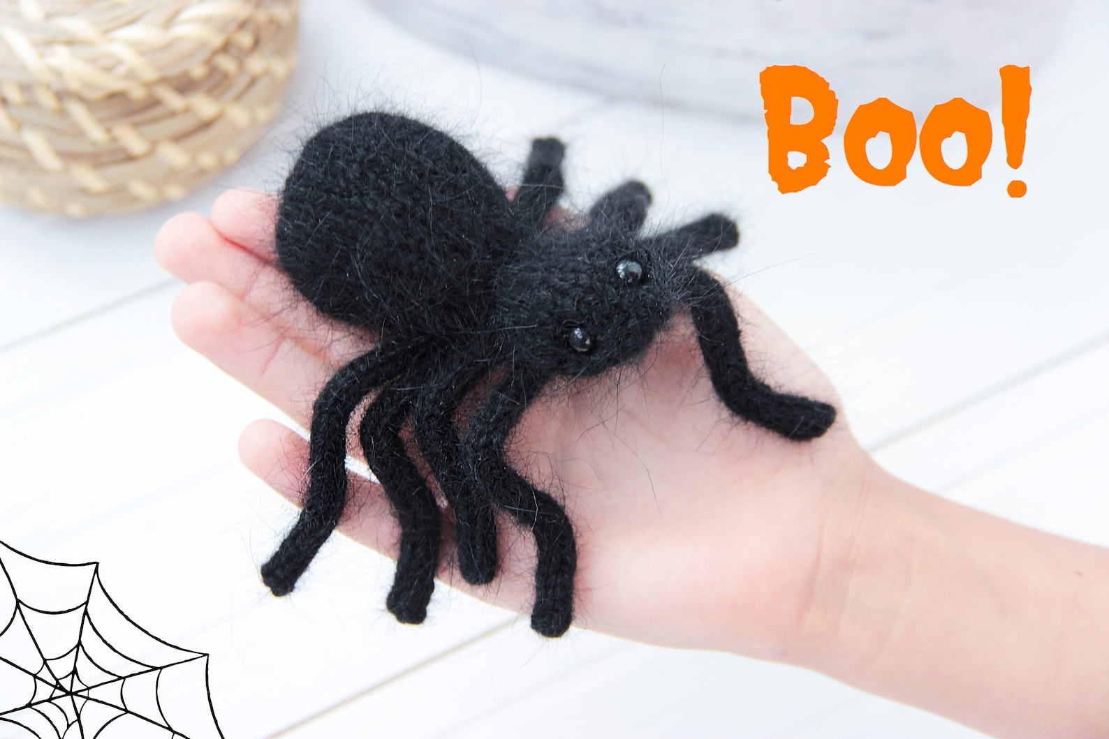 Halloween Spider KNITTING PATTERN Knitted Cute Spider Toy Etsy