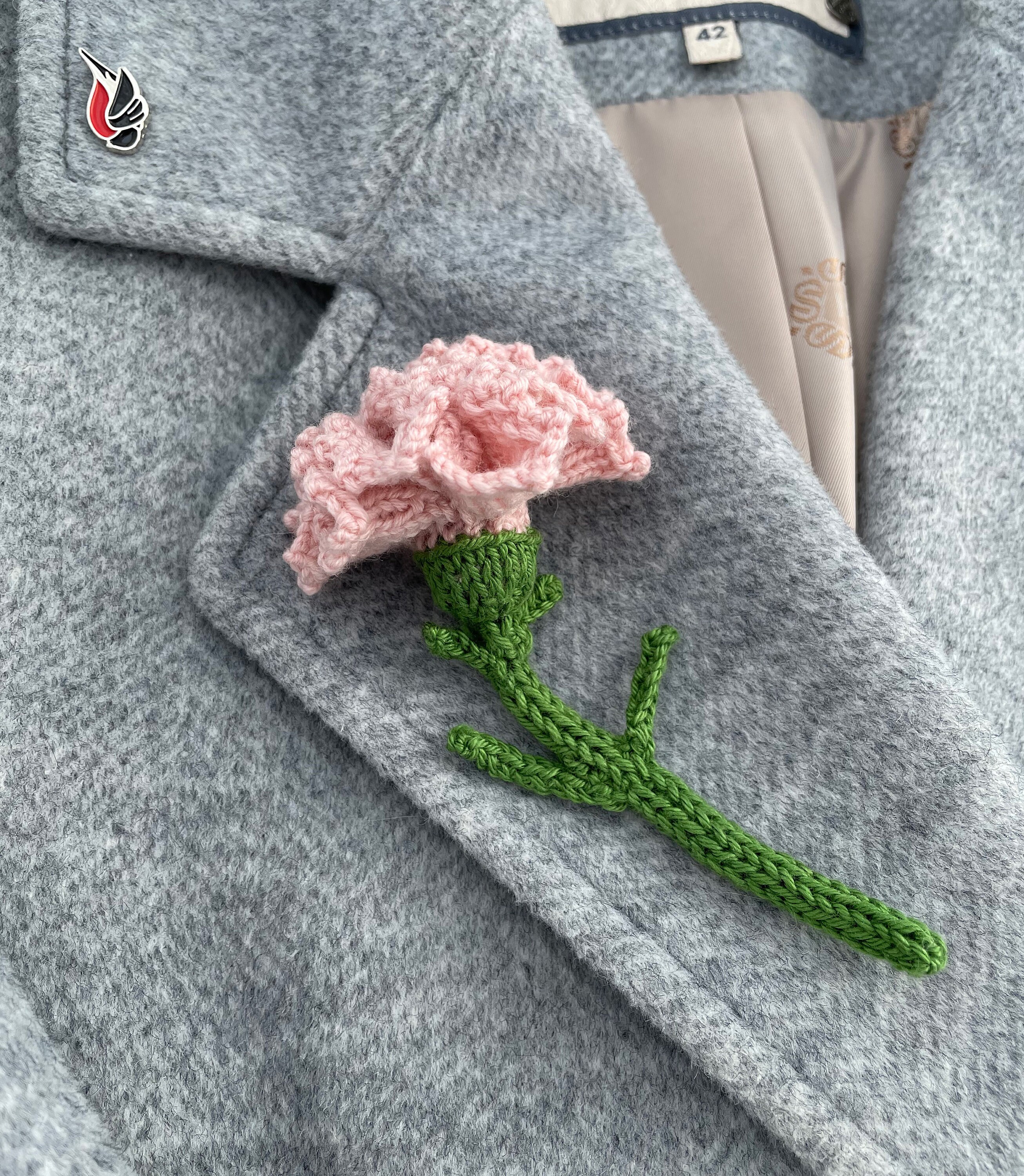 Carnation Flower PATTERN Knit Flower Pattern Mother's Etsy