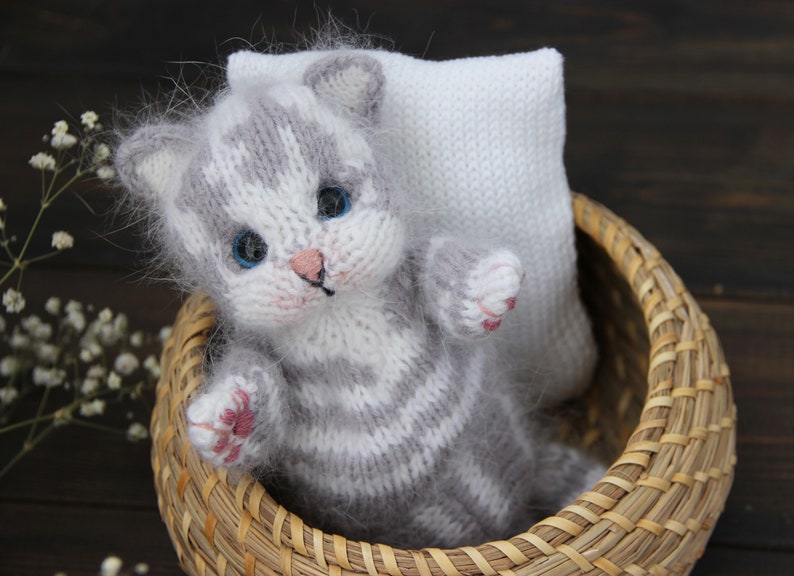 Kitten plush toy Kitten stuffed toy Cat life like toy Cat Etsy