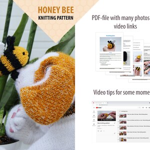 Honey Bee Knitting Pattern, Knit Bumble Bee Diy Tutorial for Bee Baby ...