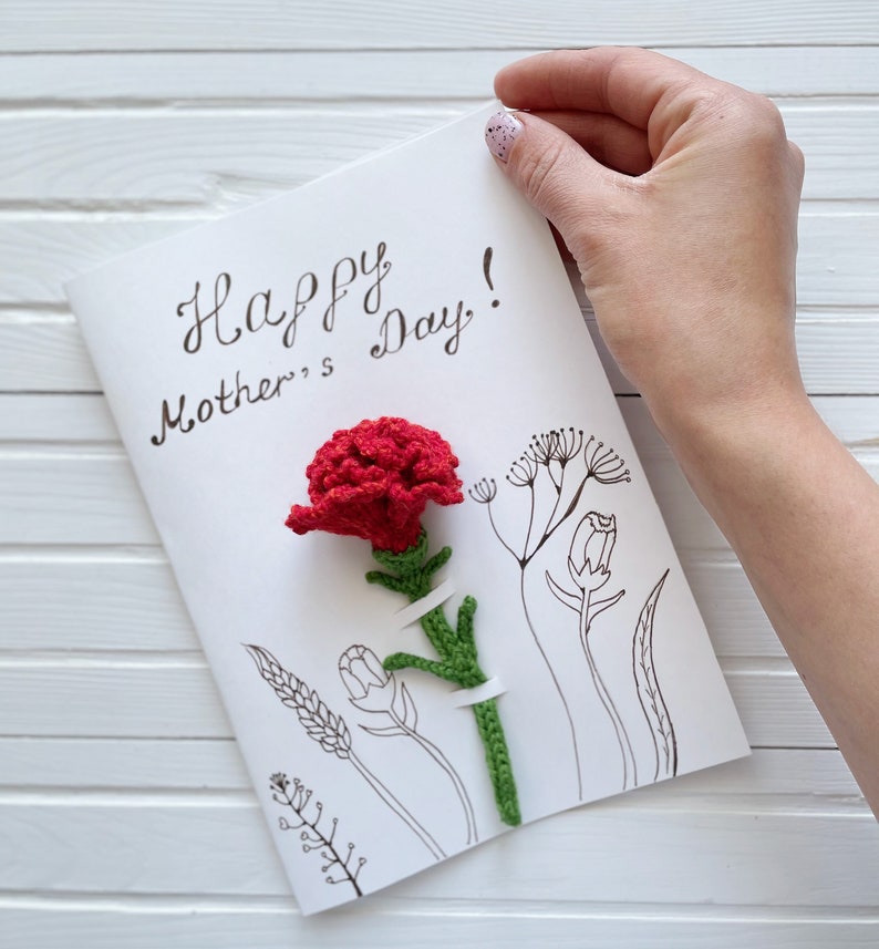 Carnation Flower PATTERN Knit Flower Pattern Mother's Etsy