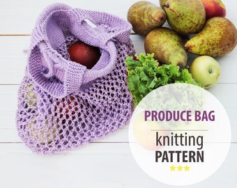 MÖNSTER TILL stickad frukt- och grönsakspåse – Easy Net Market Bag (PDF-nedladdning)