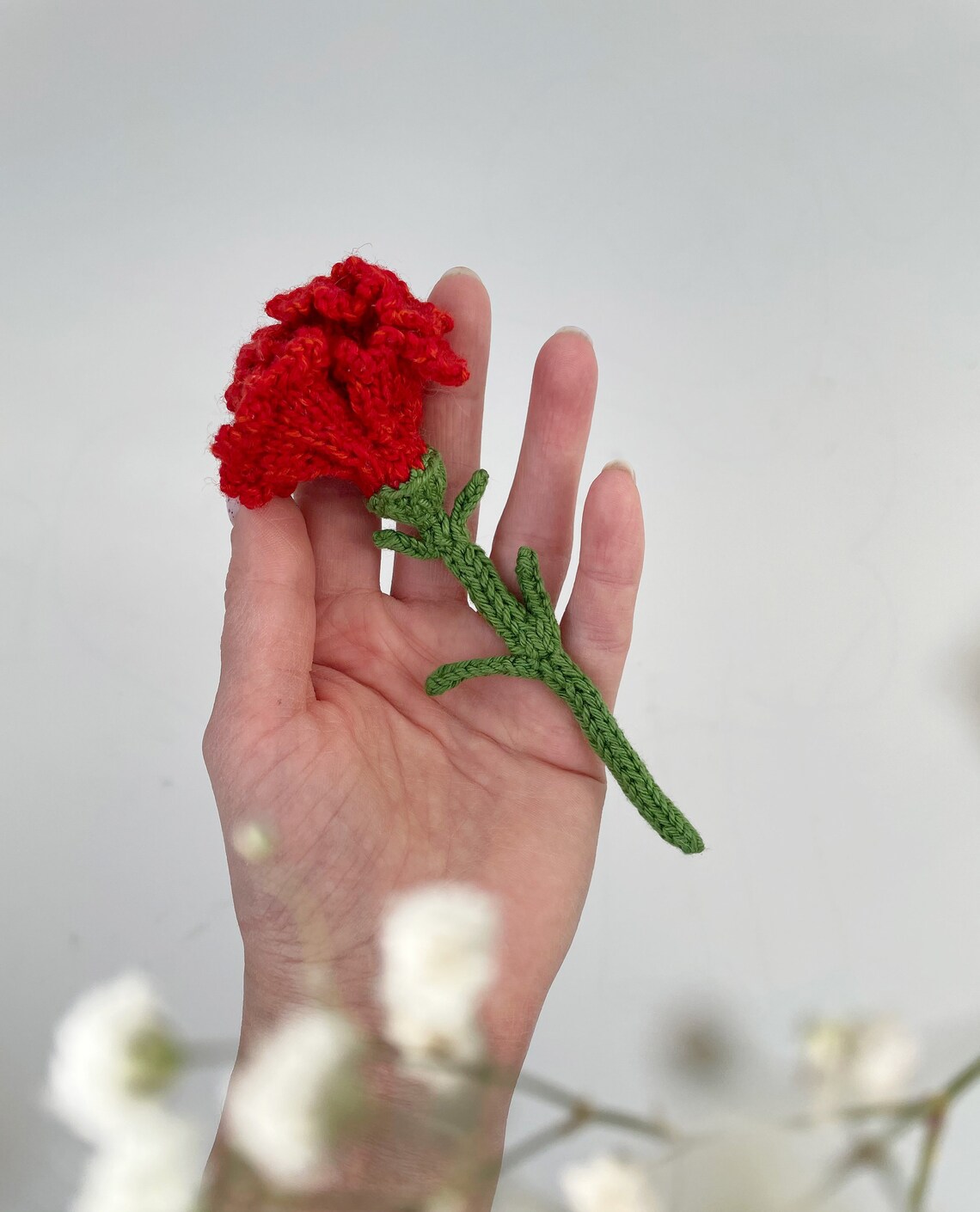 Carnation Flower PATTERN Knit Flower Pattern Mother's Etsy