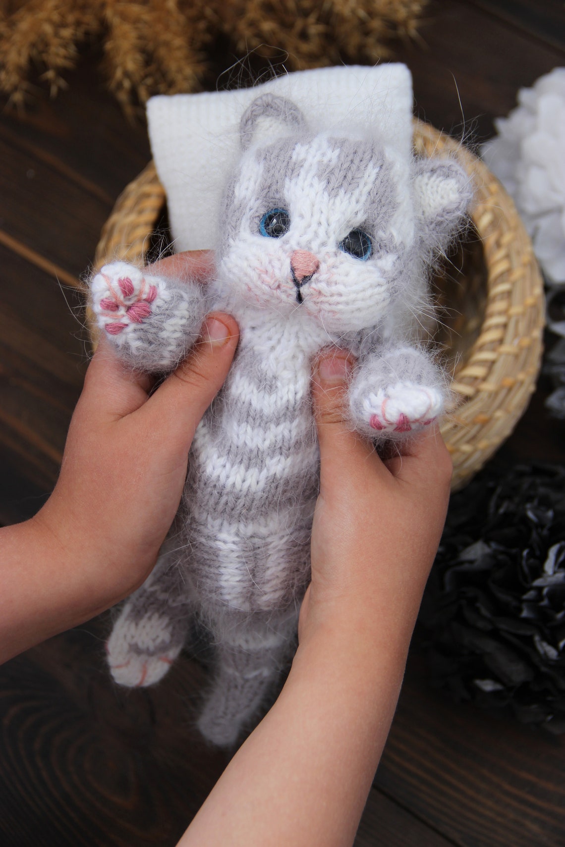Kitten plush toy Kitten stuffed toy Cat life like toy Cat Etsy