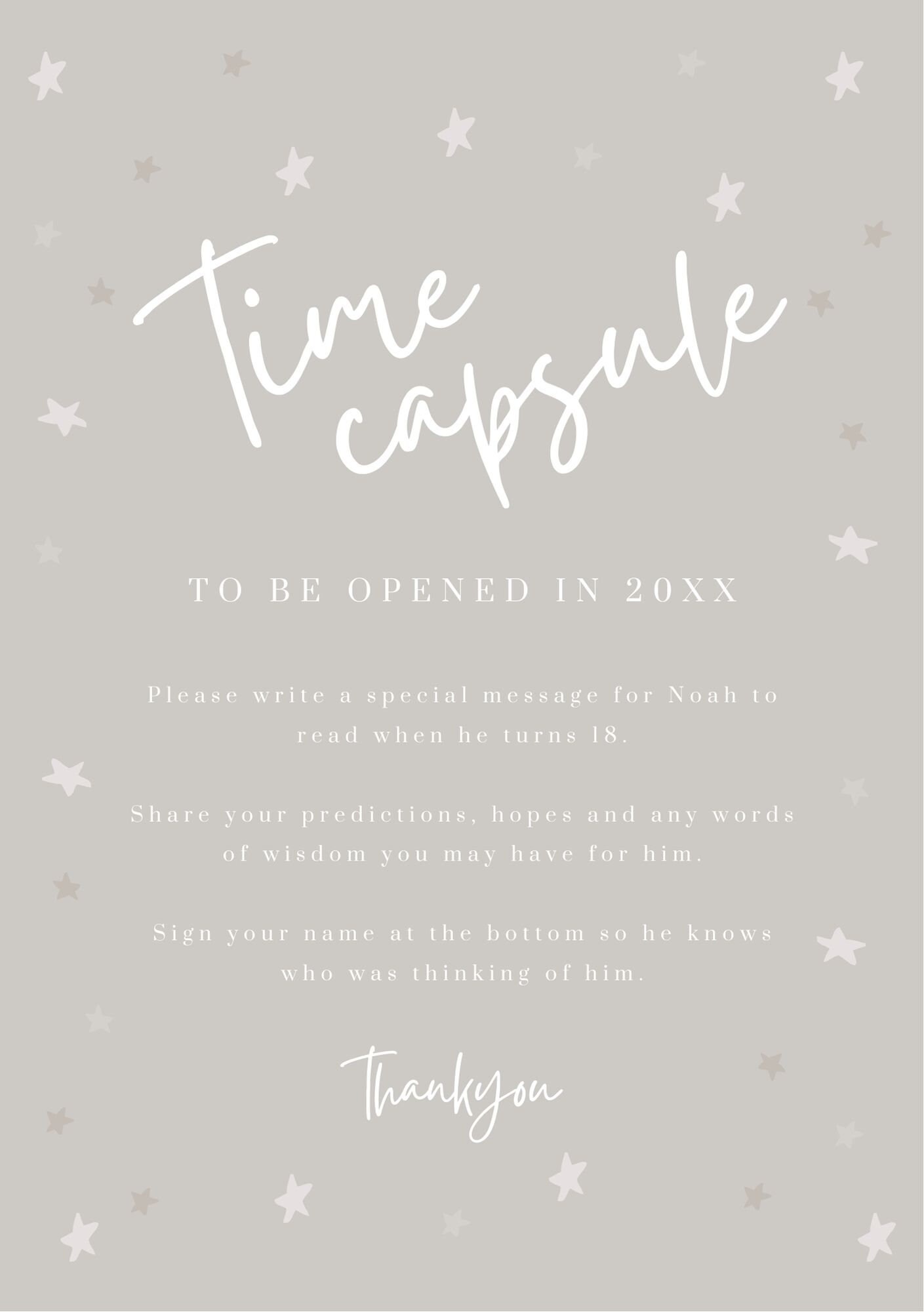 Time Capsule Card Design Examples Time Capsule Printable - Etsy