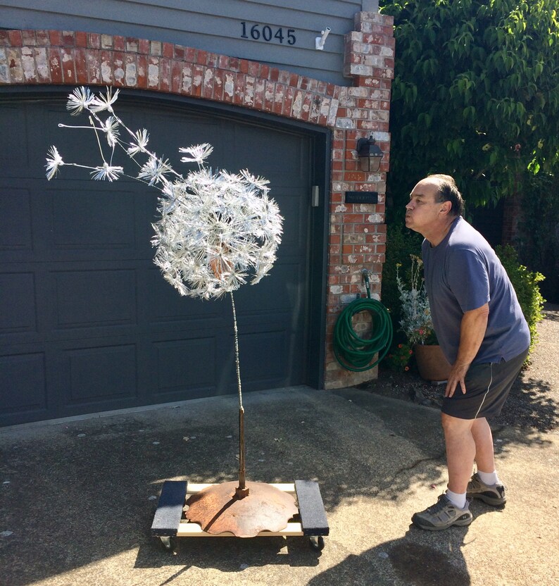 Wire Sculpture Garden Dandelion Wish Wire SculptureSEE NOTE Etsy