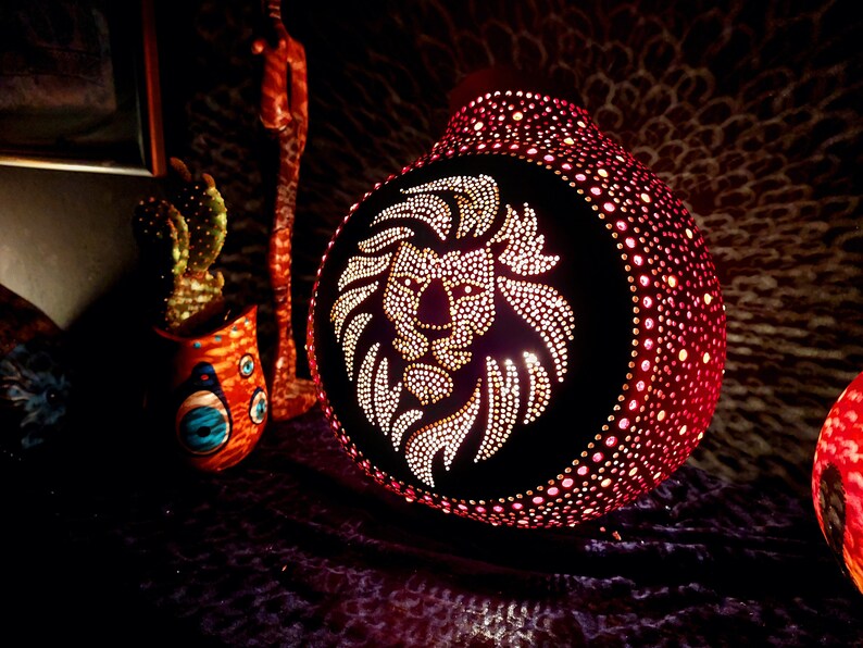 Lion Lamp Lion Light Lion Home Decor Lion Gifts for Him Lion Etsy