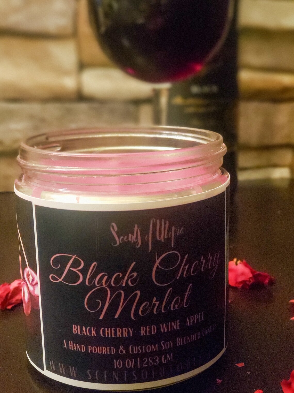 Black Cherry Merlot Candle Etsy