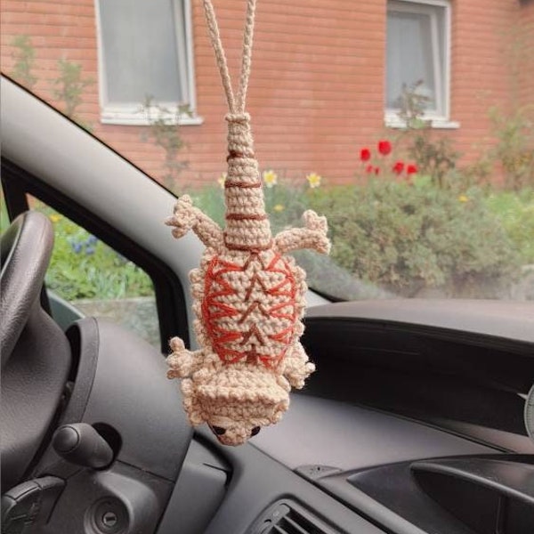 Bearded dragon plush, cute car accessories, ornament Rear View Mirror, Dashboard decor, dragon miniature, stuffed animal, best friend gift