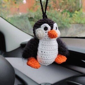 Penguin car hanging ornament, cute car accessories interior, car mirror charm, car accessories for women, dashboard decor, for women gift