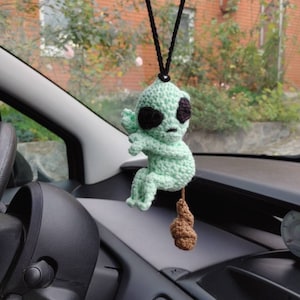 Alien Car Accessories for Women Gift for Teens Car Mirror Hanging Accessories Car Dashboard Accessories Green Alien Plush Car Decor Etsy
