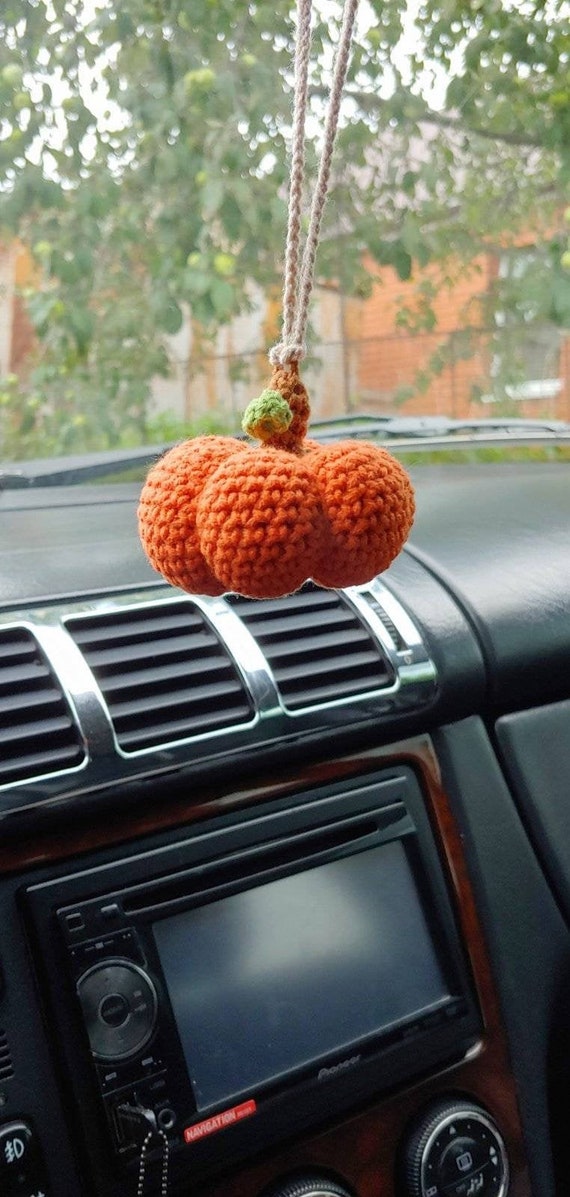 Pumpkin Car Accessories Mirror Hanger, Halloween Car Hanger, Car Ornament  for Rear View Mirror, Play Gym Hanging Toy for Baby 