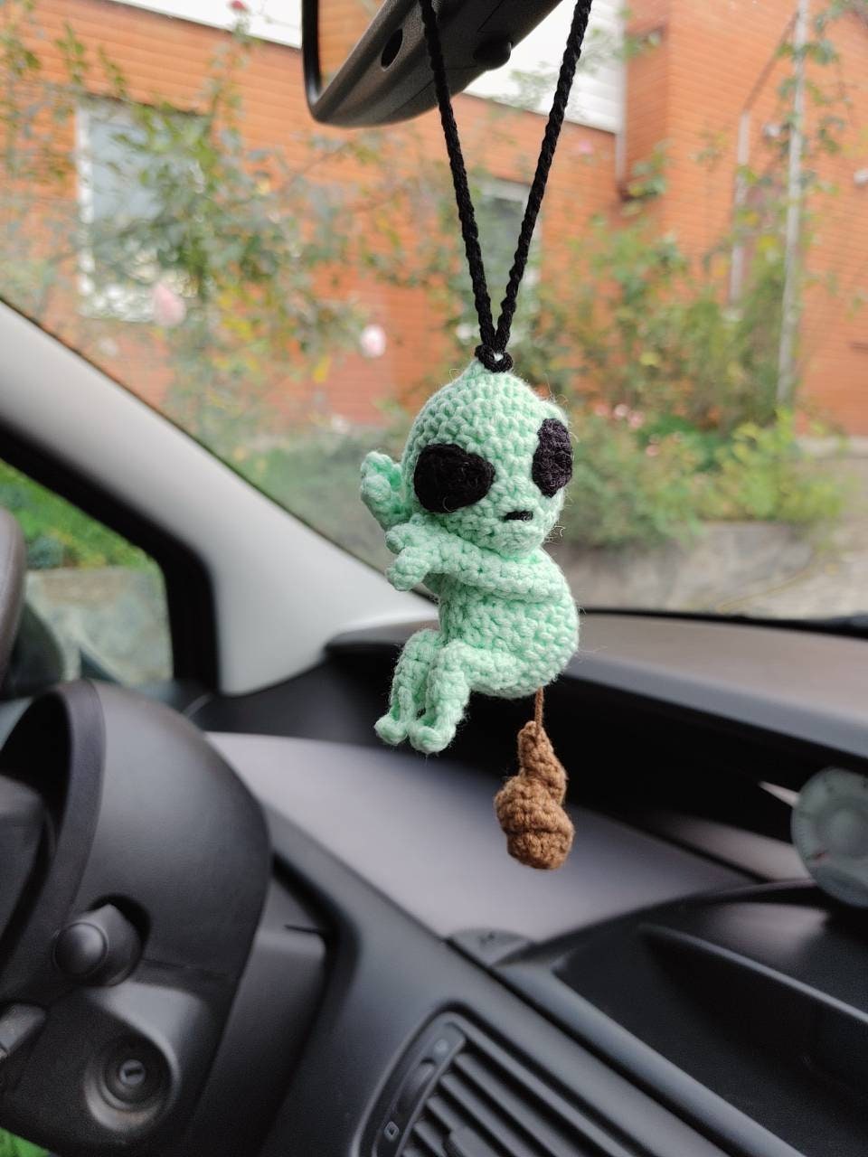 Car Glow In The Dark Dashboard Toy Decor Figure Green Alien Funny