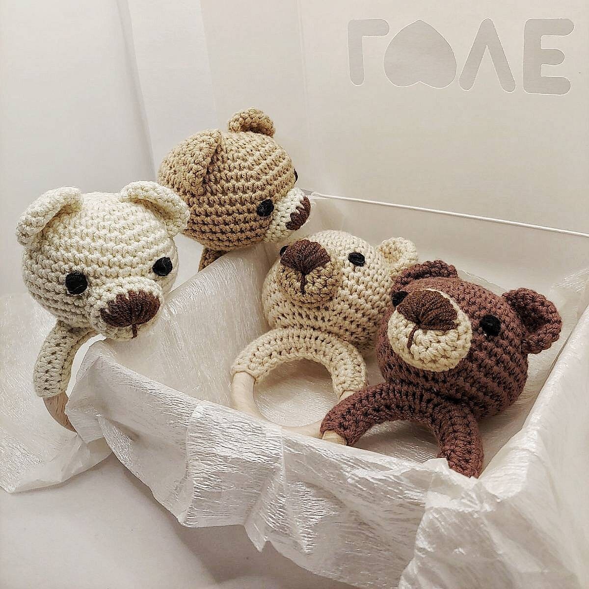 Pregnancy gift baby rattle stuffed animal bearbaby boy toy Etsy