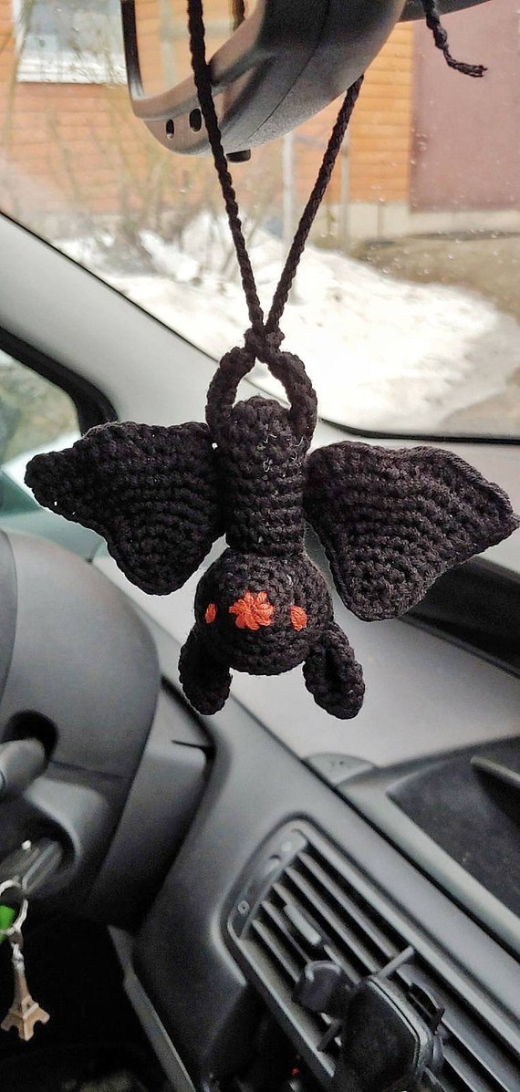 Fledermaus Goth Auto Zubehör, Gothic Dekor Rückspiegel, Fledermaus Plüsch  Auto Wackelkopf, gruseliges Auto Zubehör für beste Freundin Geschenk -  .de