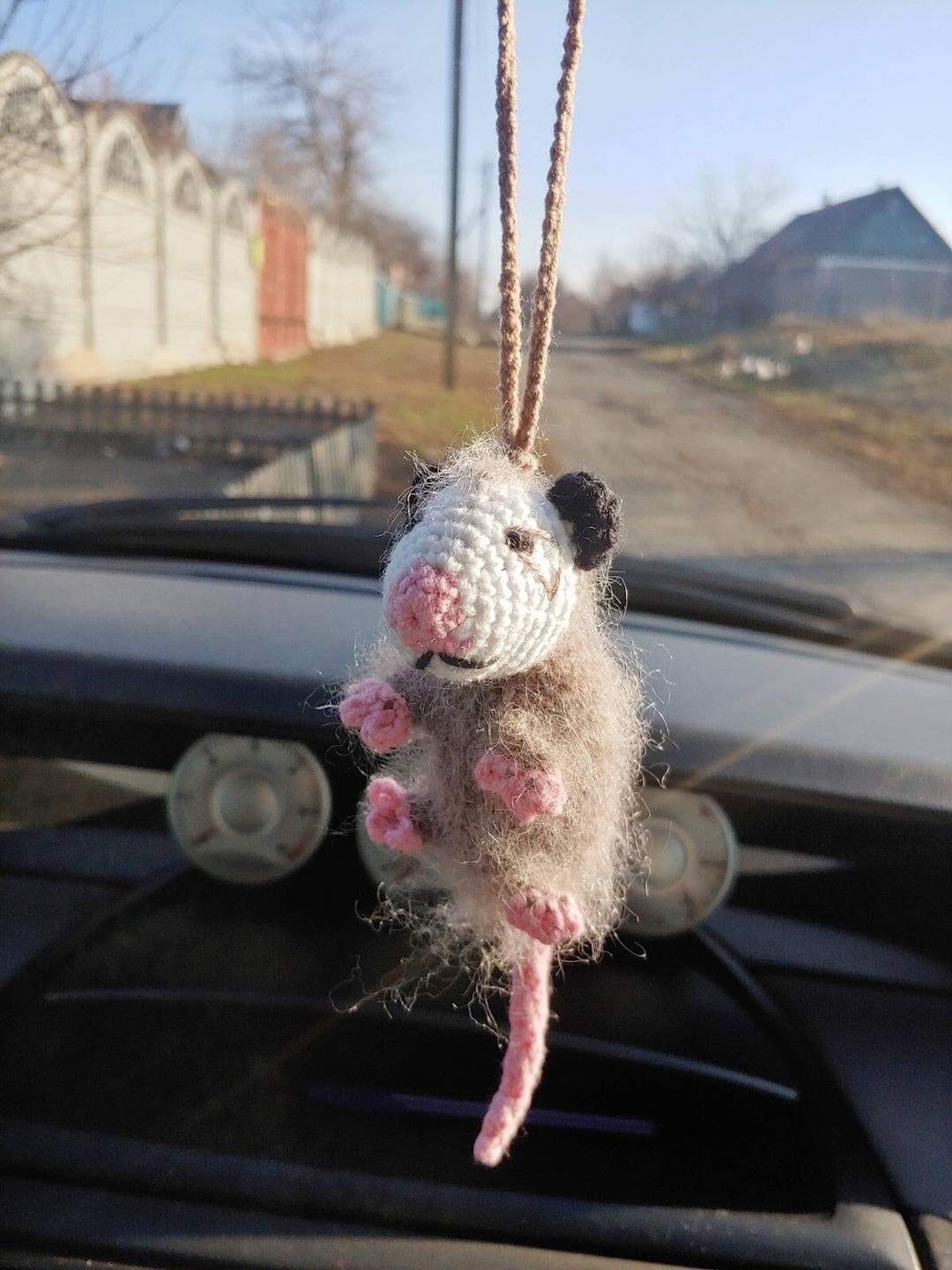 Possum Car Charms, Opossum Plush, Car Dashboard Decor, Possum
