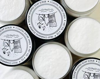 Coastal Shore Linen Foaming Sugar Scrub, Summer Collection, Beach Lover