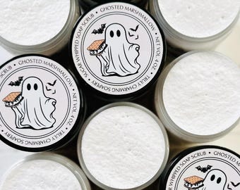 Ghosted Marshmallow Whipped Sugar Soap Scrub: Halloween Party Favor