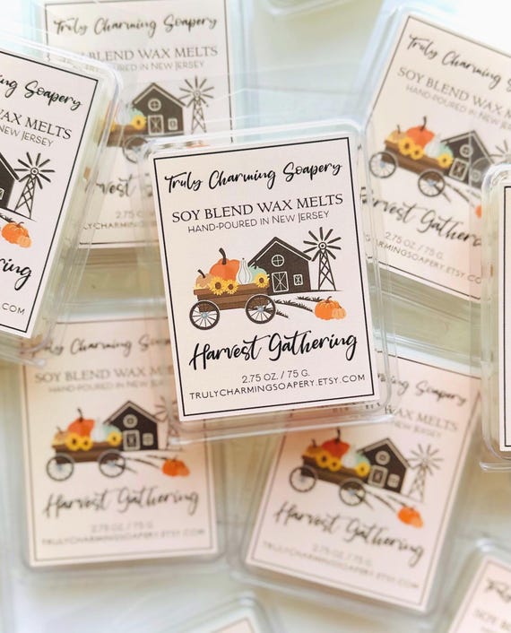 Harvest Gathering Wax Melts: Cinnamon Clove Soy Blend - Fall Aromatherapy