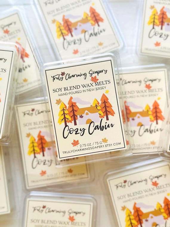 Cozy Cabin Wax Melts: Soy Blend, Fall Aromatherapy