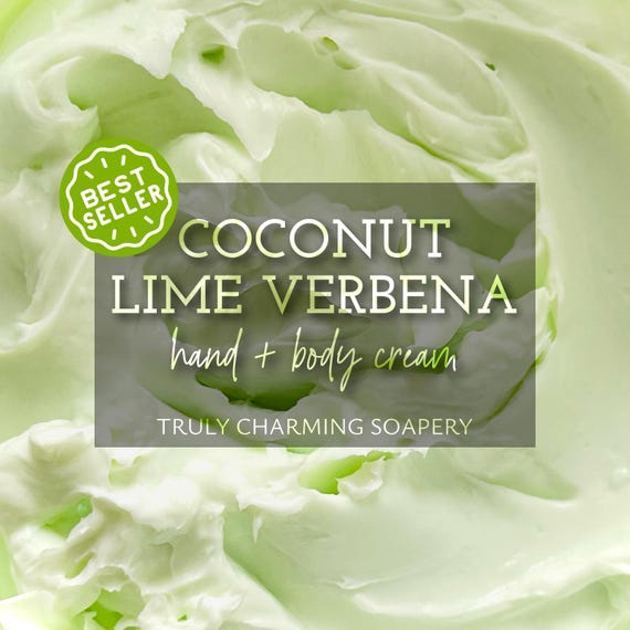 Coconut Lime Verbena Hand + Body Cream, Body Butter, Summer Collection