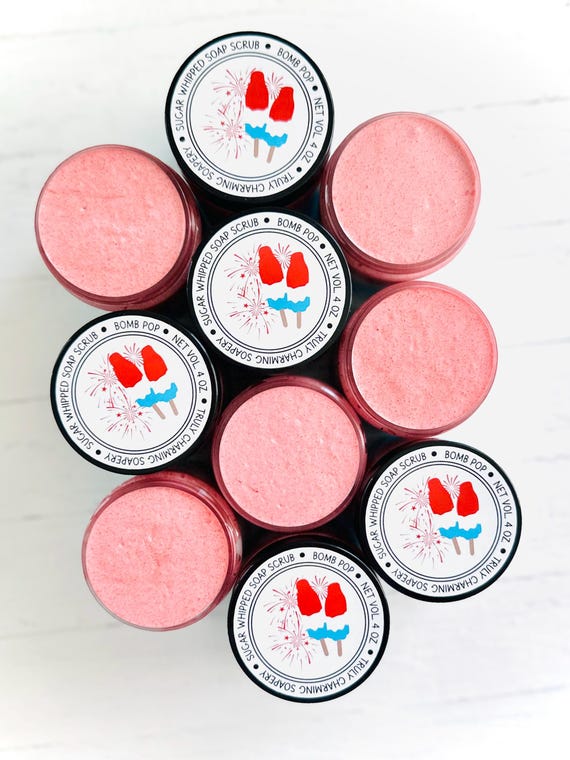 Bomb Pop Sugar Scrub, Fourth of July Party Favor, Hostess Gift, Aromatherapy
