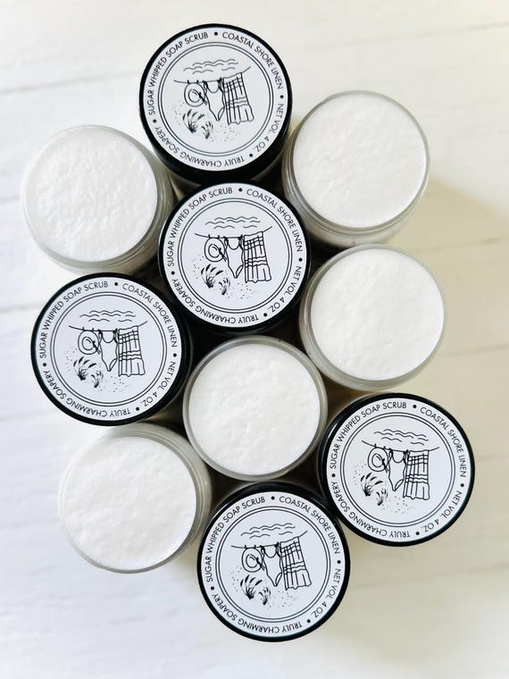 Coastal Shore Linen Foaming Sugar Scrub, Summer Collection, Beach Lover